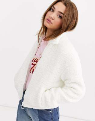 teddy jacket white