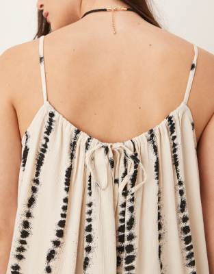 Jdy Textured Sleeveless Mini Dress With Abstract Print