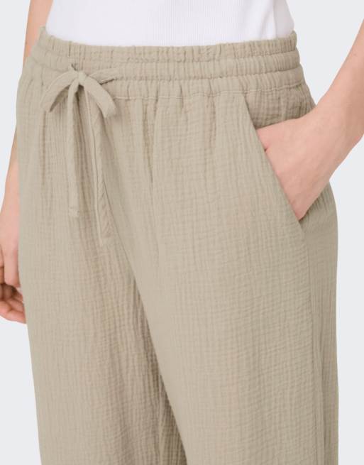 JDY Theis Life broek met wijde pijpen in grijs, 4 van 7