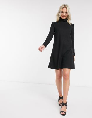 Jdy Tonsy Schwarzes Kleid Mit Stehkragen Asos