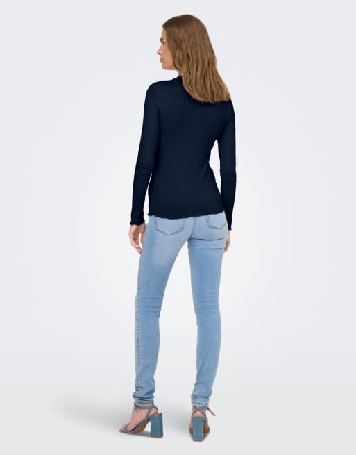 JDY top in marineblauw, 2 van 4