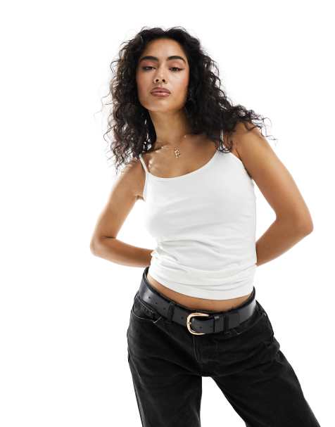 JDY - Top senza maniche con spalline sottili bianco - view 1