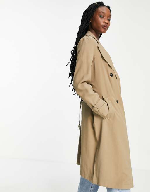 Tan trench on sale