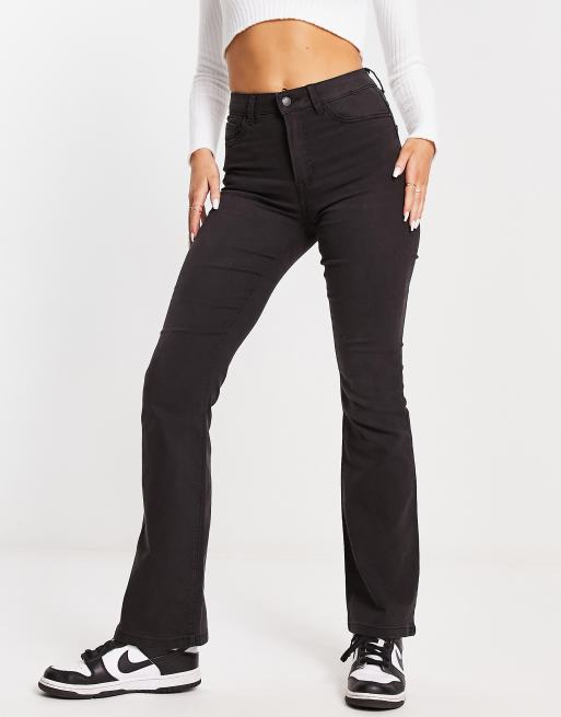 JDY Tulga high waisted flared jeans in dark gray