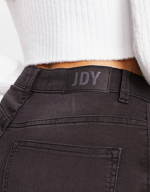Lezen Opheldering Voorrecht JDY Tulga high waisted flared jeans in dark gray | ASOS