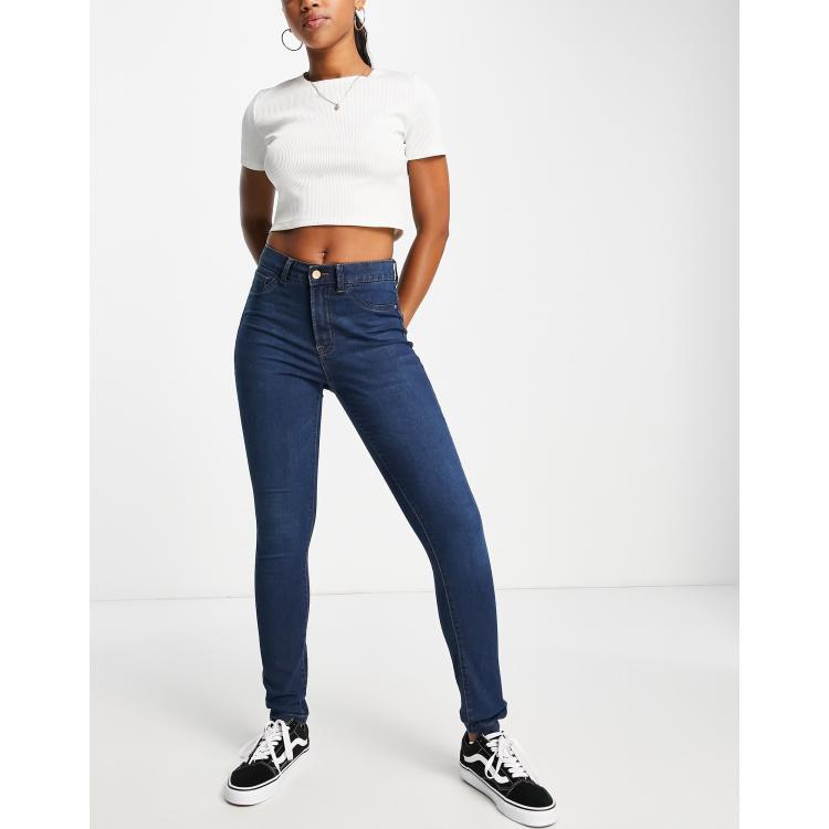 ジェイディーワイ JDY Tulga high waisted skinny jeans in dark blue レディース - パンツ