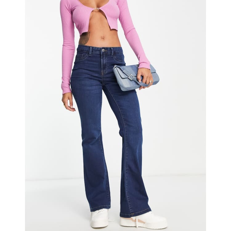 ONLY Tall ONLROYAL LOW WAIST SWEET - Flared Jeans - dark blue denim/dark-blue  denim 