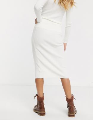 ribbed midi skirt co ord