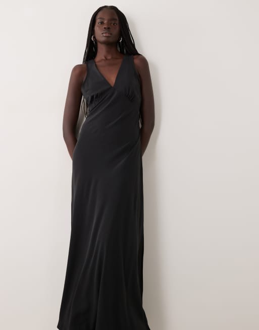 JDY V-hals maxikjole i sort, 4 af 4