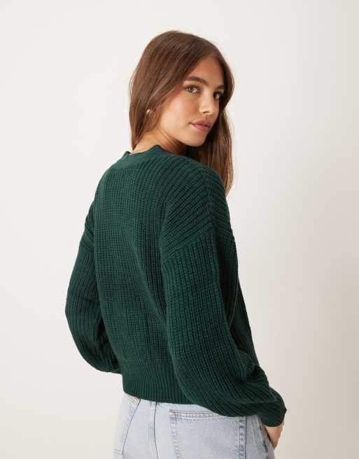 A.Jesdani Women's Dark Green Button-Down Cardigan – Soft, Stretchy & Plus Size Friendly - View #11