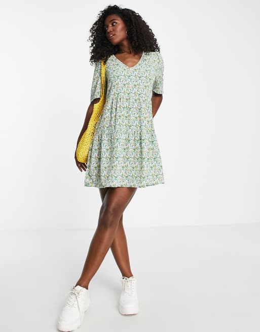 Asos green ditsy outlet dress