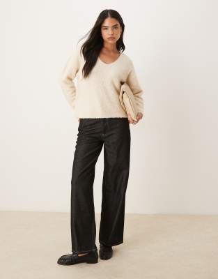 Jdy V-neck Slouchy Sweater In Multi