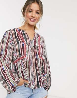 v neck smock
