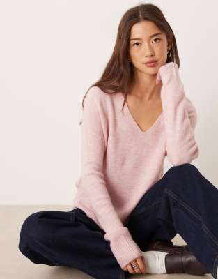 Jdy V-neck Sweater In Pink