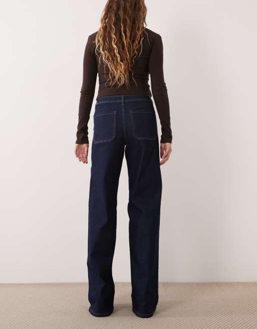 JDY Vanessa wide leg jeans in dark blue, 3 of 5