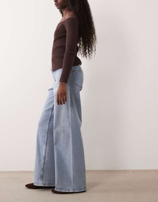 JDY Vanessa wide leg jeans in light blue, 3 of 5