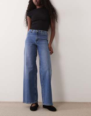 Jdy Vanessa Wide Leg Jeans In Blue