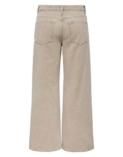 JDY vaqueros tobilleros de talle medio en beige, 7 de 7