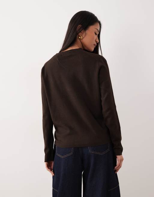 JDY - Vest in chocoladebruin, 3 van 4