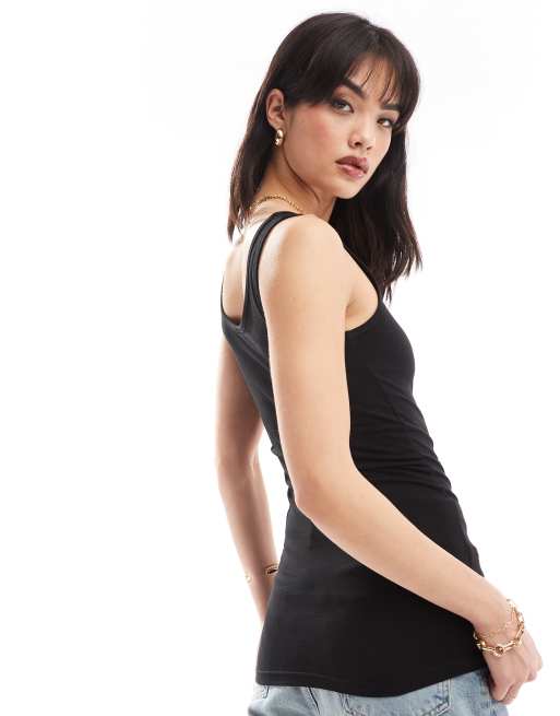 JDY vest top in black, 4 of 4