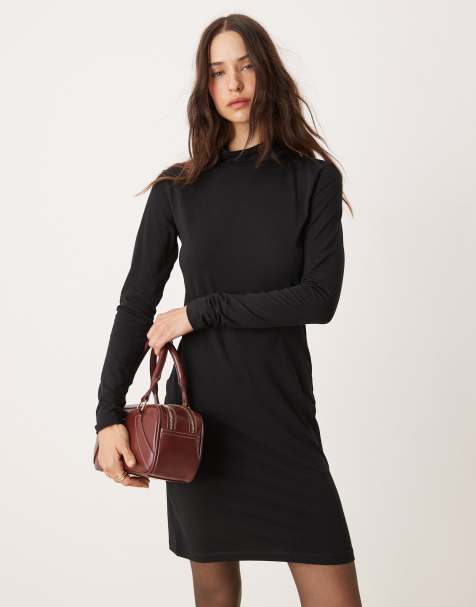 JDY - Vestito corto e accollato nero - view 1