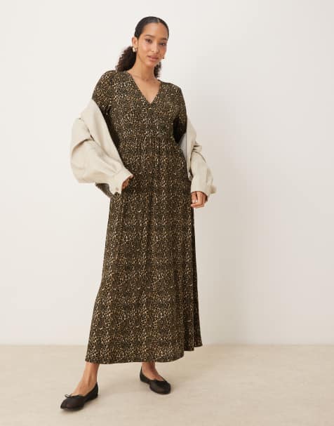 JDY - Vestito lungo plissé in stampa animalier - view 1