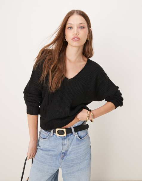 JDY – Wendbarer Strickpullover in Schwarz - view 1