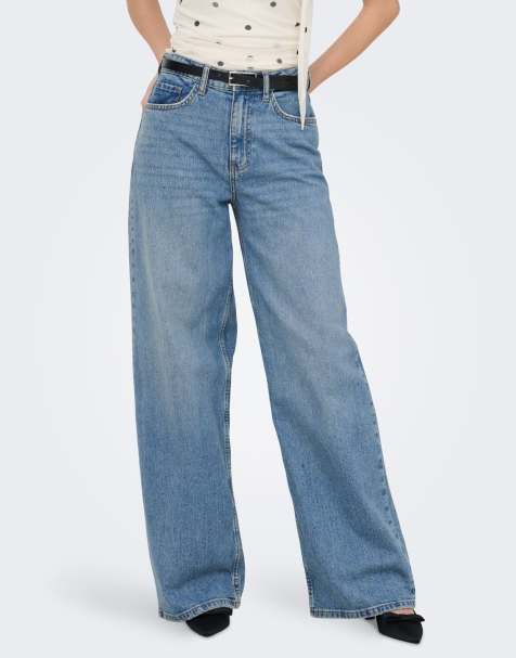 JDY Wide Fit-jeans i lyseblå denim - view 1