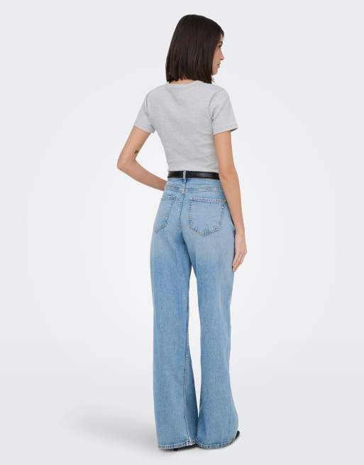 JDY – Wide-Fit-Jeans in Hellblau, 2 von 5