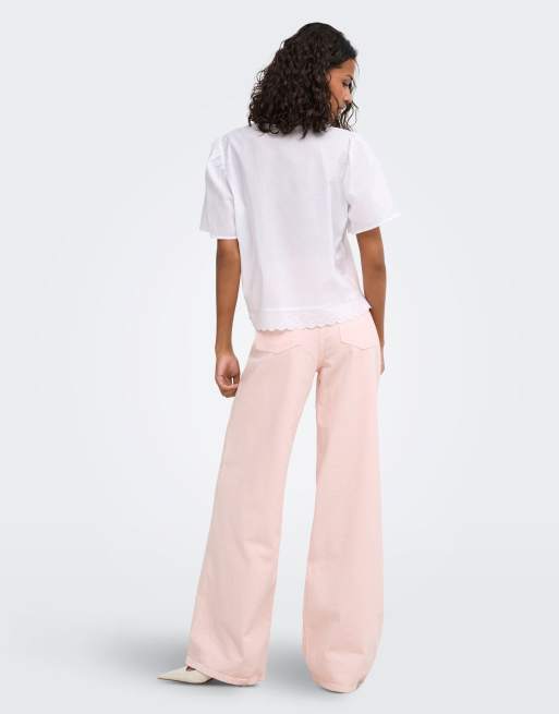 JDY Wide-fit jeans in pink dogwood, 2 of 7