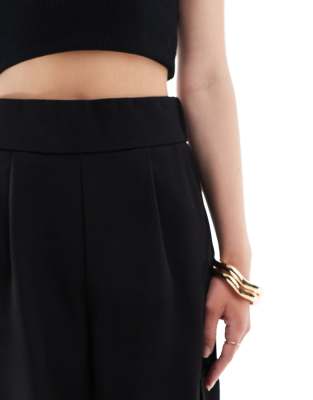Jdy Wide Leg Cargo Pants In Black