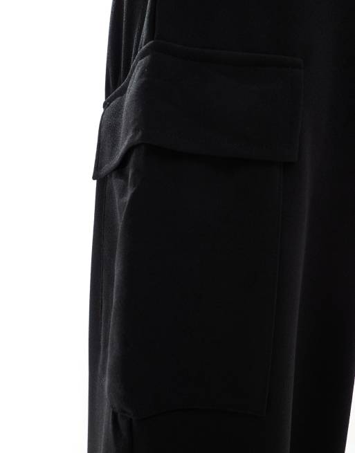 JDY wide leg cargo pants in black - part of a set