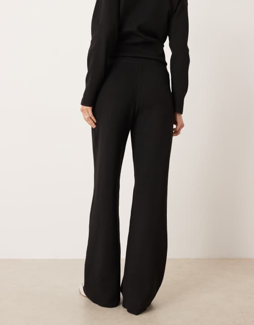 JDY wide leg knit pants in black - part of a set, 3 of 5