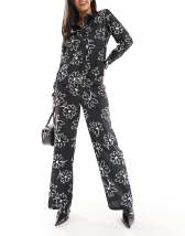 COLLUSION daisy print flared pants in multi | ASOS
