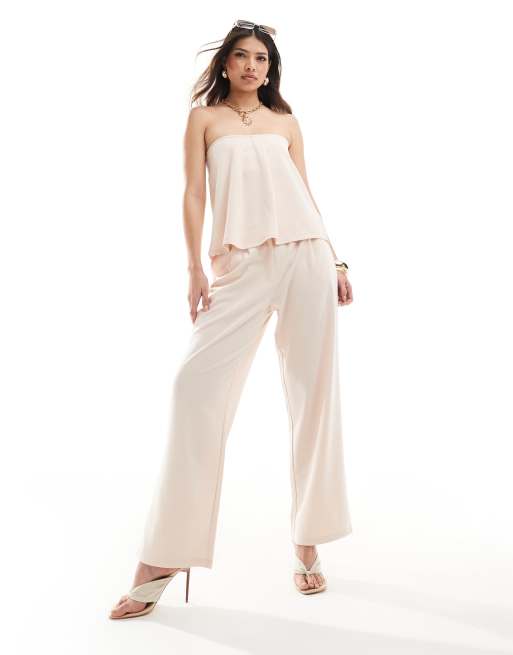 JDY wide leg pants in dusky pink - part of a set