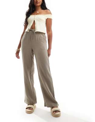 JDY wide leg pants in light brown