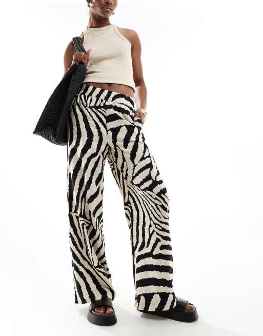 JDY wide leg pants in zebra print, 5 of 5