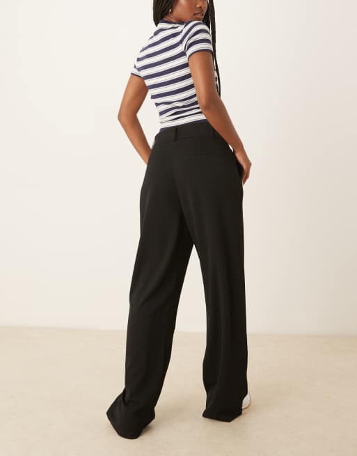 JDY wide leg tailored pants in black, 3 of 5