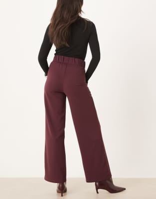 Jdy Wide Leg Tailored Pants In Red