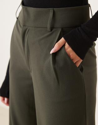 Jdy Wide Leg Tailored Pants In Black