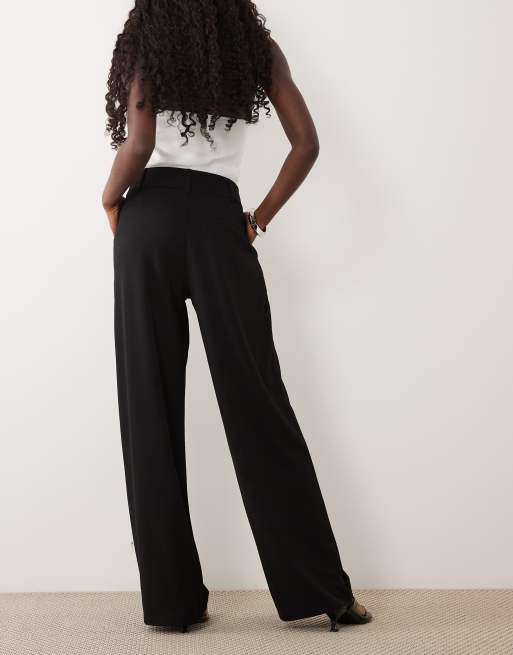 JDY wide leg tailored trousers in black, 5 of 5