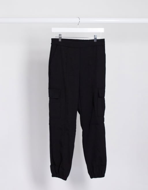 Jdy Zane Schwarze Denim Hose Mit Taschen Asos