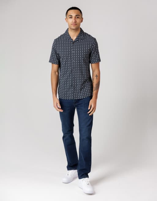 Jean droit en denim stretch de coton, 3 de 4