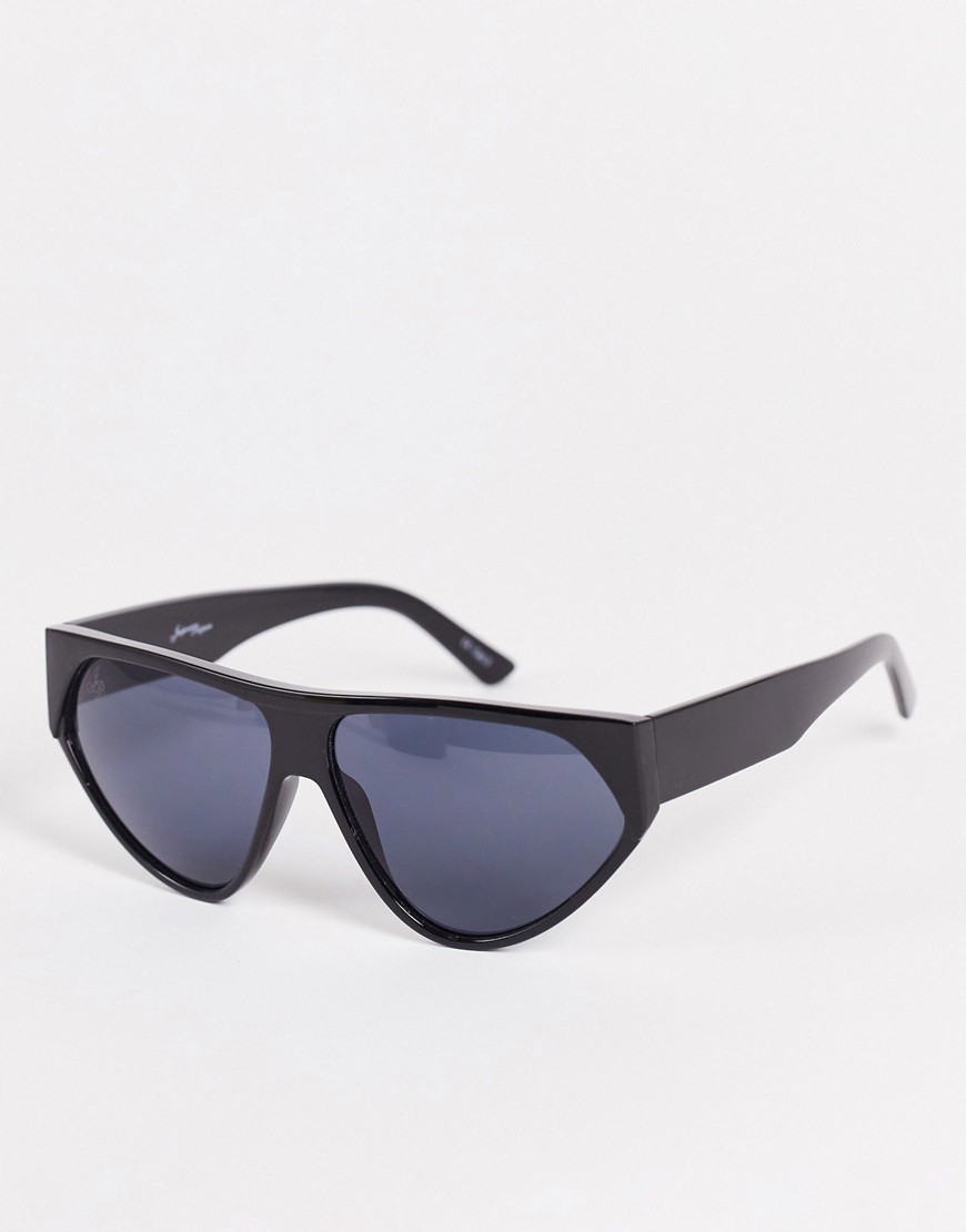 Jeepers Peepers Angular Cat Eye Sunglasses In Black