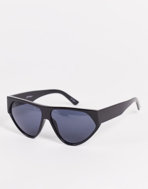 Jeepers Peepers angular cat eye sunglasses in black ASOS