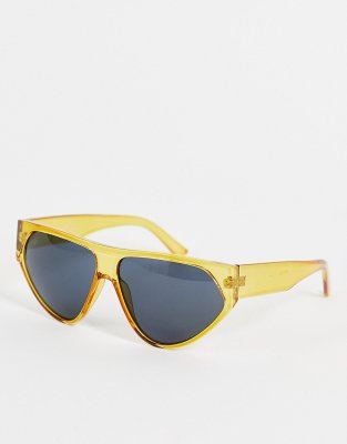 Jeepers Peepers Angular Cat Eye Sunglasses In Yellow ModeSens
