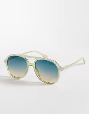 Jeepers Peepers Aviator Sunglasses In Green