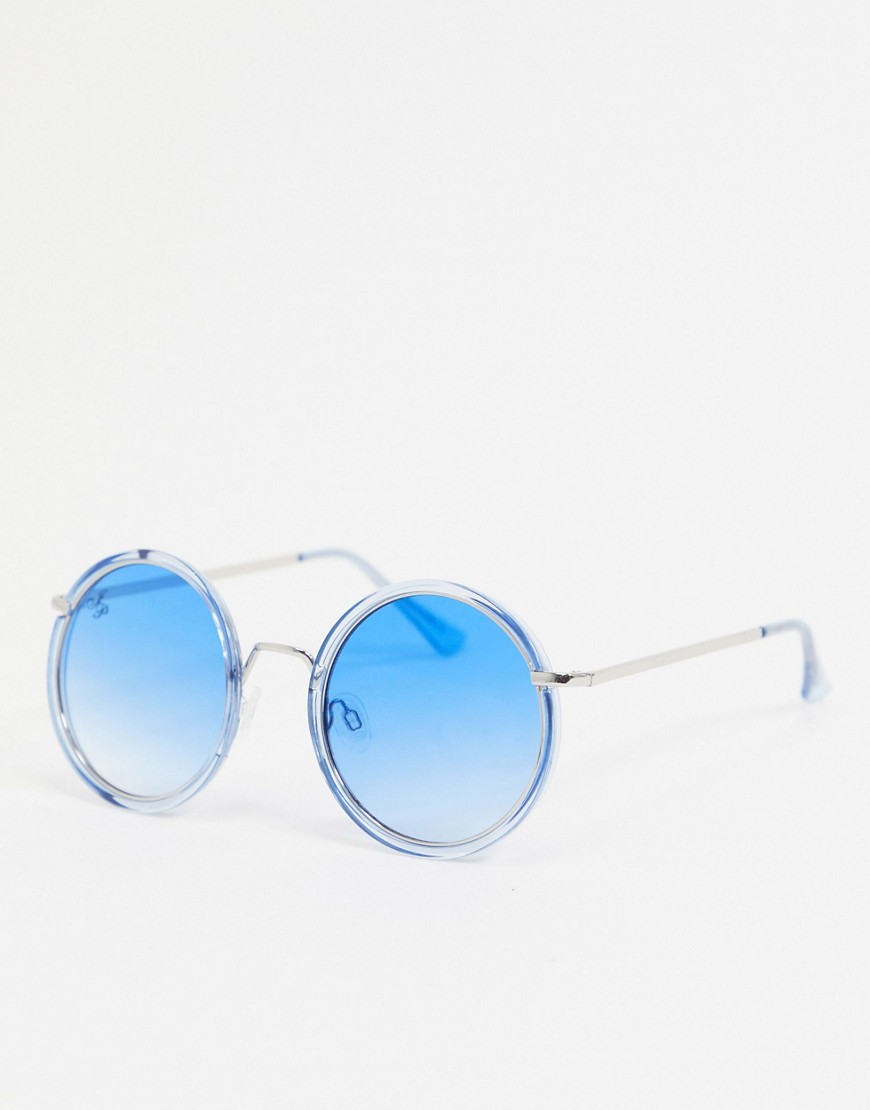 Jeepers Peepers – Blåa runda solglasögon