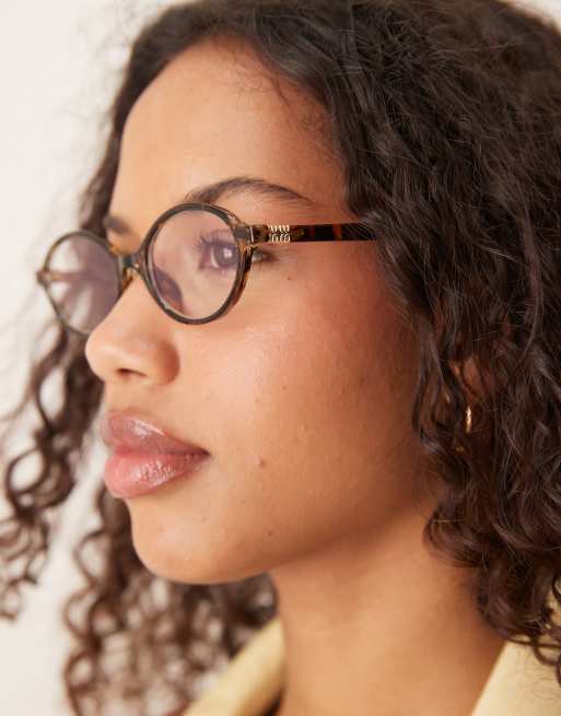 Jeepers Peepers blue light lens oval glasses in tortoiseshell, 2 of 3