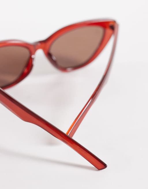Jeepers Peepers – Bruna, grova solglasögon i cateye-modell , 2 av 3